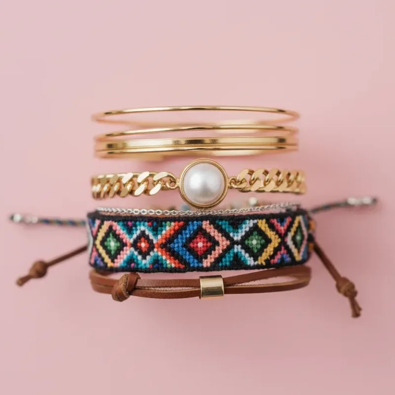 primer plano pulseras